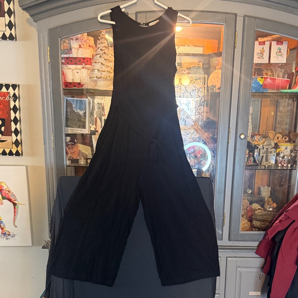 Gianni Bini Black Sleeveless Wide-Leg Jumpsuit